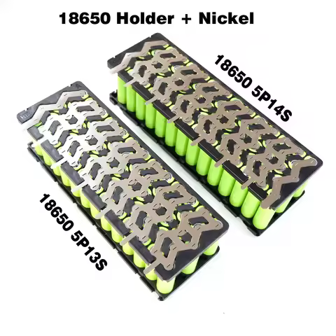 18650 Lithium Battery Holder 5P13S 5P14S Zig zag type Batteries Bracket and Nickel Tape For 13S 48V 