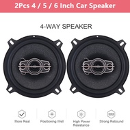 ☊2pcs 4/5/6 Inch Car Speakers 4 Way Subwoofer Car Audio Music Stereo Full Range Frequency Coaxia ☁☚