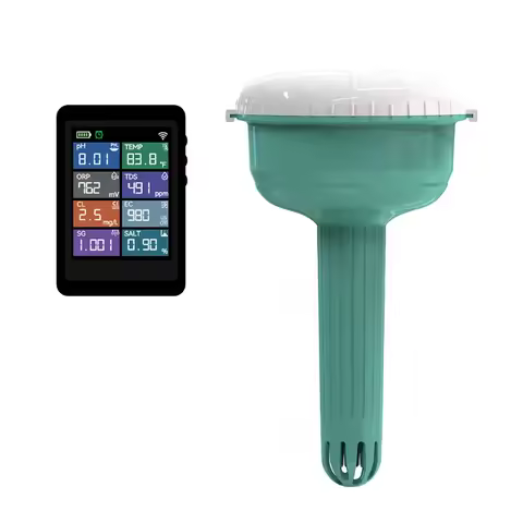 Online Pool Water Monitor Tuya WiFi Floating Water Quality Tester Smart 8 in 1 PH Chlorine EC TDS Sa