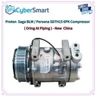PROTON SAGA BLM/PERSONA  SANDEN SD7H15 (YF709) 6PK (ORING AT PIPING) COMPRESSOR (NEW)