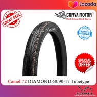 Corva Motor Camel Tyre Cm72 Tubetype Camel Racing Diamond 50/90-17 60/90-17 70/90-17 80/90-17 Maxxis Diamond Tayar Camel