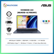 Asus Laptop Vivobook 14X M1403Q-ALY081WS 14" WUXGA Quiet Blue ( Ryzen 5 5600H, 8GB, 512GB SSD, ATI, W11, HS )