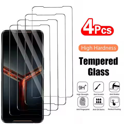 4PCS Tempered Glass For Asus Zenfone 8 9 ROG Phone 7 6 Pro 5 3 Strix 2 2.5D 9H Protective Transparen