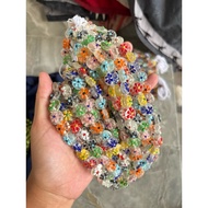 Handmade coin flower glass beads/jombang beads