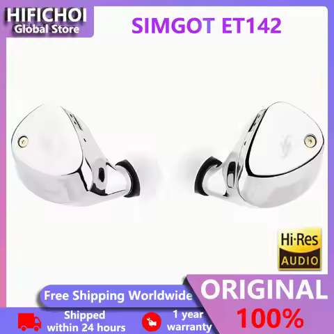 SIMGOT ET142 HIFI in-Ear Wird Earphone Dual-Symmetric Magnetic Planar & PZT IEM with 0.78mm 2pin & 3
