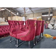 Dining chair chesterfield kerusi makan with ring FAST DELIVERY