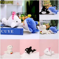 PIXELHIVE​ Orca Plush Keychain, Ocean Series Marine Animal Animal Beluga Plush Keyring, Creative Sha