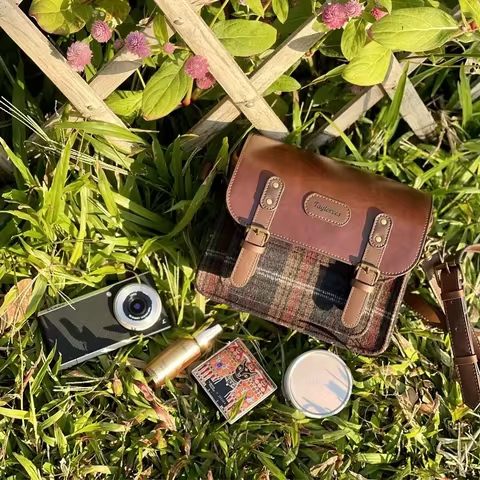 Vintage Canvas Camera Bag For Mirrorless Camera Lightweight Taylorves