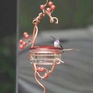 Burung Burung Feeder Feeder Hummingbird Halaman Luar Minum Air Pancut Kaca Yang Ditiup Tangan Gantung Stesen Makan Bekas Makanan