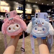 Casing For iPhone 13 Pro Max iPhone 12 Pro Max iPhone 11 Pro Max case soft cover for iPhone 12Mini 13Mini Cartoon cute Plush Melody wallet phone case