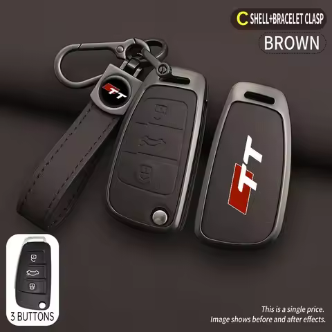 For Audi TT TTRS 8j 8n 8s mk1 mk2 mk3 S line Zinc Alloy Car Key Case Holder Shell Remote Control Pro