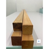 Balau Solid Kayu 2" X 2" X 4 FT (E4E Rounded) - Ketam