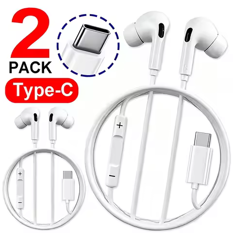 In-Ear Type C Wired in-ear Earphones for Apple IPhone 17 16 15 Pro Max for Xiaomi Mi 14 13 12 Headph