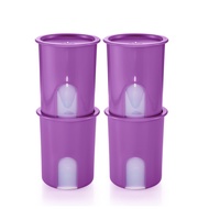 Tupperware One Touch Window Canister Set (4) 1.25L