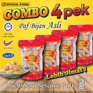 Combo 4 pek Paf Bijan 140g & Biskut Beras Kacang 140g/ sesame puff Uncle Sam