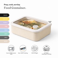 [FREE GIFT] SWANZ Morph Bento - Container with Glass Lid, Ceramic Coating Meal Prep Lunch Box, Micro