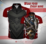 NEW！ 3-Gun (Red) Polo Shirt Full Sublimation VR Gear Apparel