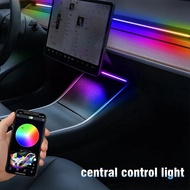 For Model 3 Y Car Interior RGB Neon Light LED Strip Center Console Dashboard Ambient Lamp