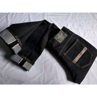 Denim black indigo acc selvedge/woodlands denim