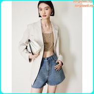 HI STYLE Women Short Jeans - Grey - FVJ410833 / Seluar Jeans Pendek Perempuan - Kelabu