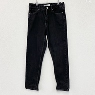 ZARA 牛仔褲/牛仔褲，拉鍊門襟，黑色，30 碼，古著。