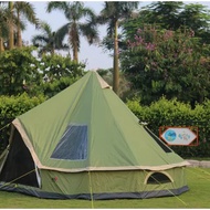 Waterproof Canvas Glamping Bell Tent 400*400*250cm