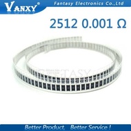 50pcs 2512 SMD Resistor 1% alloy resistor 0.001R 0.001 ohm 1mR R001 2W