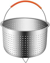 Sturdy Steamer Basket for Instant Pot Pressure Cooker, 304 Stainless Steel Steamer Insert with Silicone Covered Handle Dishwasher Safe