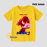 Omogi Apparel - Sonic 3 Idris Elba Children's T-Shirt Free Name Top for Boys and Girls Combed 30s
