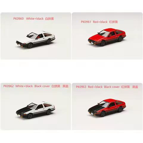 HJ Diecast 1:64 Scale AE86 GT Alloy Metal Car Model Static Simulation Collection Ornament Gifts Toys