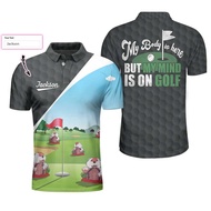 Cartoon Golf 3D Printed Polo Shirt For Men Hot Sale Short Sleeves Tops Lapel Tee Shirts Summer Simpl