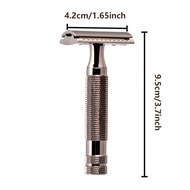 Ready Stock Supply Men Manual Razor Razor Old-fashioned Double-Sided Razor EDUF