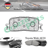 Münster Disc Brake Pad Rear for Toyota Wish (2nd Gen) AE20 1.8 2009-2015 2ZR-FAE