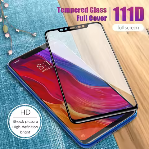 111D Protective Glass for Xiaomi A3 A2 A1 Pocophone F1 Safety Film Tempered Glass for Xiaomi Mi 9 SE