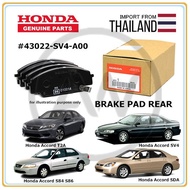 Original Honda Accord S84 S86 SV4 SDA T2A 1994-2019 Rear Disc Brake Pad (43022-SV4-A00)
