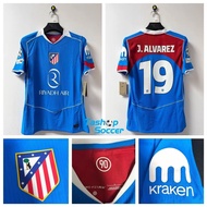 25-26 Atletico Madrid away player edition football short sleeved customized 19 Alvarez jersey footba