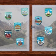 征服世界玻璃貼系列金蔥美國玻璃靜電貼紙 一套9入 靜電玻璃