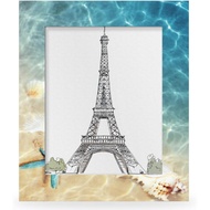 AUUXVA Starfish Beach Seashells 8x10 Picture Frame, Nautical Theme Ocean Photo Frame for Wall Mounti