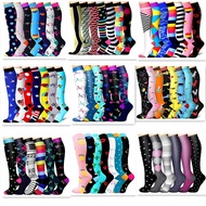 6 Pairs Compression Socks Women Men Knee High Running Sports Socks Marathon Cycling Edema Diabetes V