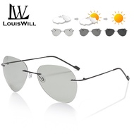 LouisWill แว่นตากันแดดแว่นกันแดดผู้ชาย,แว่นกันแดดไทเทเนียมแว่นตากันแดดโลหะผสมน้ำหนักเบาเป็นพิเศษแว่น