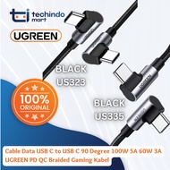 USB C to USB C Data Cable 90 Degree 100W 5A 60W 3A UGREEN PD QC Braided Gaming Cable