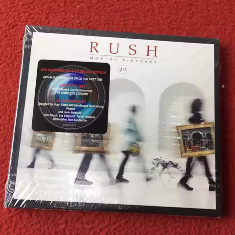 Rock Rush Geddy Lee Music CD Moving Pictures 40th Anniversary Album 3pcs Music Record Cosplay Walkma