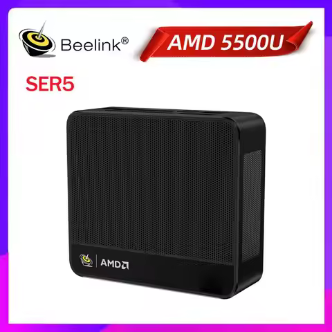 AMD Ryzen 5 5500U Mini PC Beelink SER5 PRO Desktop Gaming Computer DDR4 16G 500GB NVME SSD BT5.2 4K 