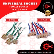 Female Socket Universal (2 Way and 3 Way) Motorcycle Connector Switch