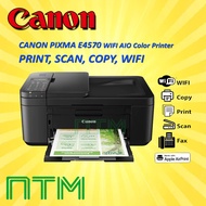 CANON E4570 AIO PIXMA WIELESS PRINTER WITH FAX ( WIFI PRINTING )( INCLUDED INK CARTRIDGE ) NTM