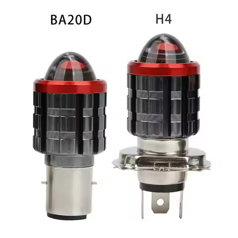 Universal H4 LED Motorcycle Headlight BA20D H6 Angel Eye Motor Led Bulb Motorbike Head Lamp White Ye