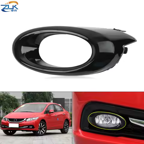 ZUK Front Bumper Fog Light Garnish Trim Reflector Lamp Cover For HONDA CIVIC 2014 2015 FB6 OEM:71117