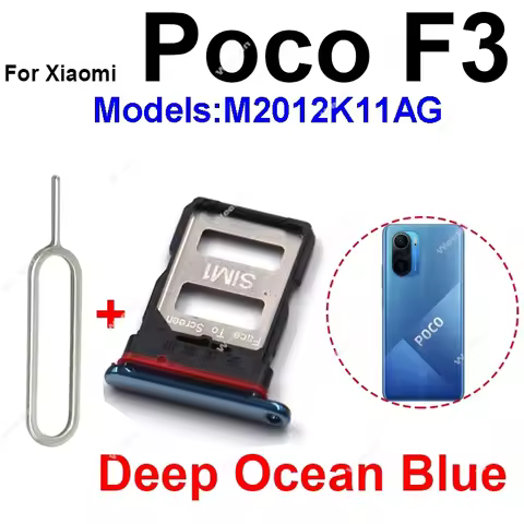 For Xiaomi POCO X3 Pro X3 NFC X3 F3 GT SIM Card Memory Card Reader Holder Sim Card Tray Adapter Sock