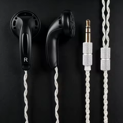 FENGRU DIY MX500 In-ear Earphones Flat Head Plug DIY Earphone HiFi Bass Earbuds DJ Earbuds Heavy Bas