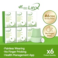 Microtech LinX CGM Glucose Monitoring Glucose Monitor 24Hx15Days Real Time Blood Glucose Meter 6 set